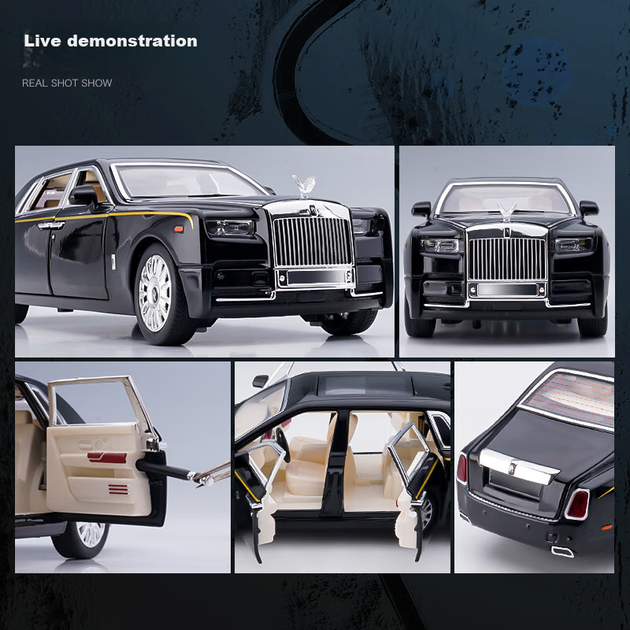 Детская игрушечная модель автомобиля Rolls-Royce Phantom от Chiyu Toys, реалистичная модель из сплава, подарок для мальчиков. - изображение 12