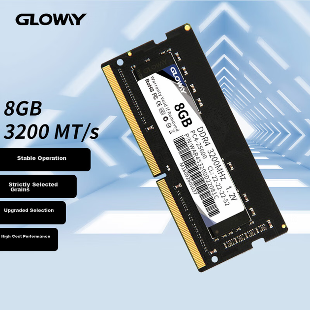 Модуль пам'яті для ноутбука Gloway 8 ГБ DDR4 3200, Zhanjiang Piao, преміум-чіпи, CL22, оновлення аксесуарів для комп'ютерів зі штучним інтелектом - изображение 4