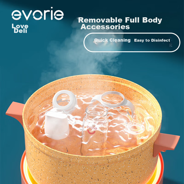 Бутылочка для кормления Evorie Love Bell Gravity Ball 300 мл с тремя сменными насадками синяя - изображение 8