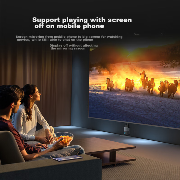 Бездротовий пристрій для дублювання екрана Shengwei, 4K 60Hz HD HDMI, інструмент для горизонтального та вертикального перемикання екранів, для Android, телефонів Apple, планшетів, ноутбуків для підключення телевізора, DHD0006G - зображення 7