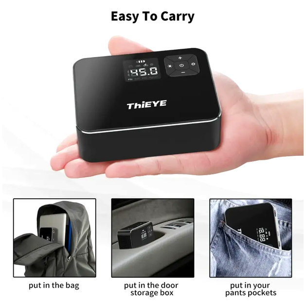 Автомобильный компрессор ThiEYE AirKit 2 портативный для накачивания шин и надувных изделий 120 PSI 8 27 бар - изображение 8