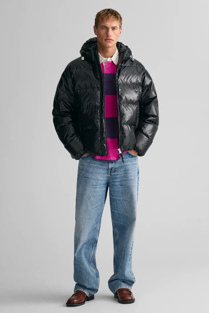 Чоловічий чорний пуховик OVERSIZED SHINY Gant XL 7006370 - изображение 2