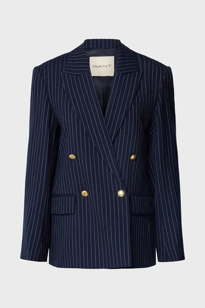 Жіночий темно-синій жакет у смужку PINSTRIPE REG CLUB Gant 34 4770334 - зображення 6