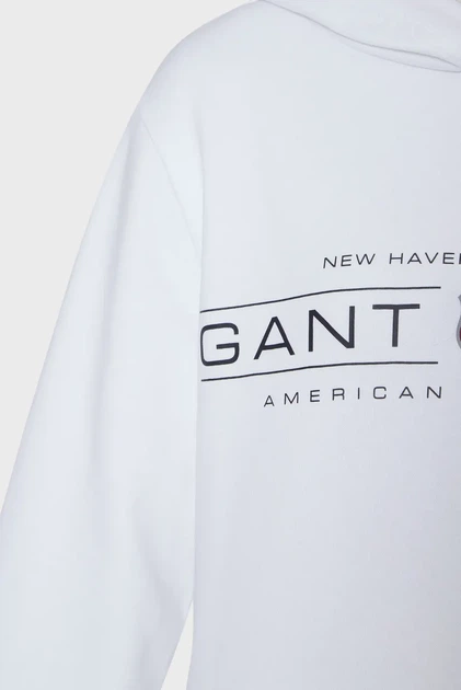 Жіноче біле худі REG SHIELD HOODIE Gant XS 4200292 - изображение 3