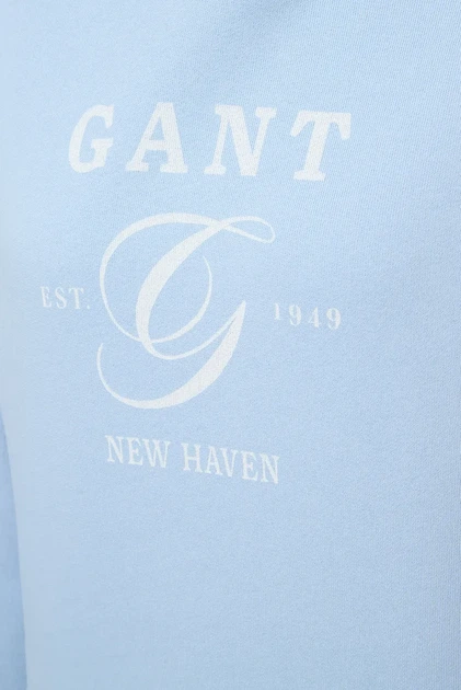 Жіноче блакитне худі REG GRAPHIC HOODIE Gant S 4200562 - Фото 3 Жіноче блакитне худі REG GRAPHIC HOODIE Gant S 4200562 - изображение 3