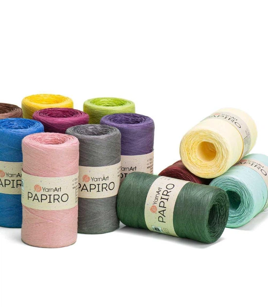 Рафія YarnArt Raffia Papiro 100г 130м жовта №1319 - изображение 7