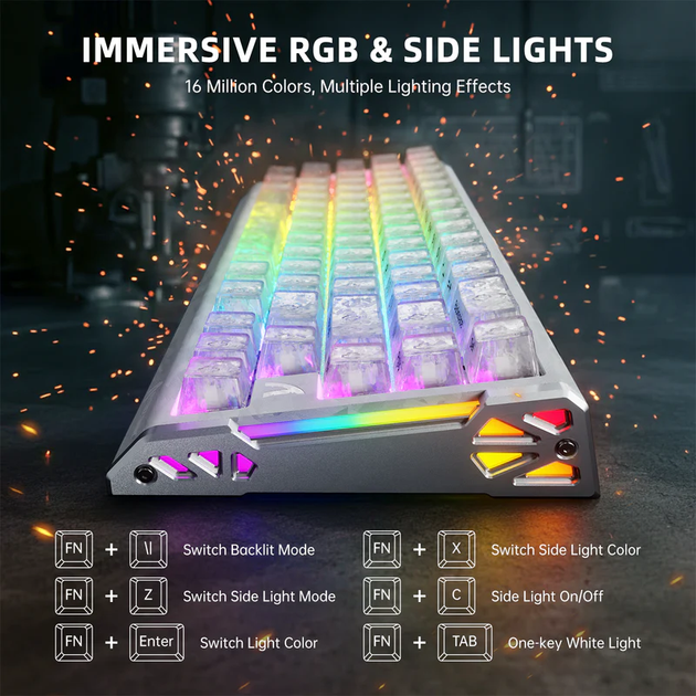 Игровая магнитная клавиатура ATTACK SHARK R68 HE / Проводное подключение / Magnetic Switch / White - изображение 7