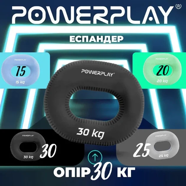 Еспандер кистьовий Active Point силіконовий 30 кг чорний (657088) - зображення 10