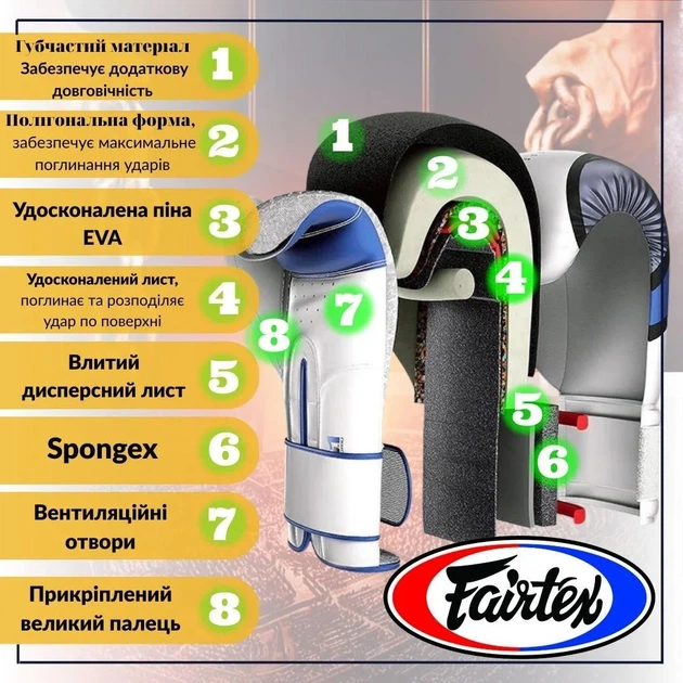 Боксерські рукавиці Fairtex натуральна шкіра 14 унцій білий - зображення 4