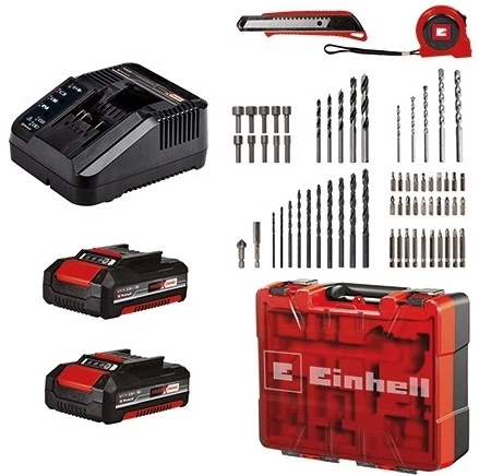 Дриль-шурупокрут акумуляторний Einhell TE-CD 18/2 Li-i + 64 (2 × 2.0 Агод) 4514221 (4006825662801) - зображення 4