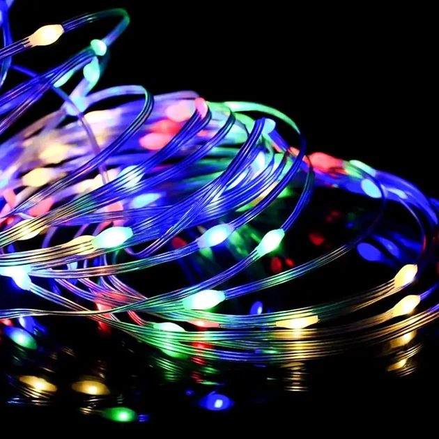 Умная RGB гирлянда 3м с Bluetooth и USB питанием для новогодней елки с пультом дистанционного управления - Фото 7 Умная RGB гирлянда 3м с Bluetooth и USB питанием для новогодней елки с пультом дистанционного управления - изображение 7