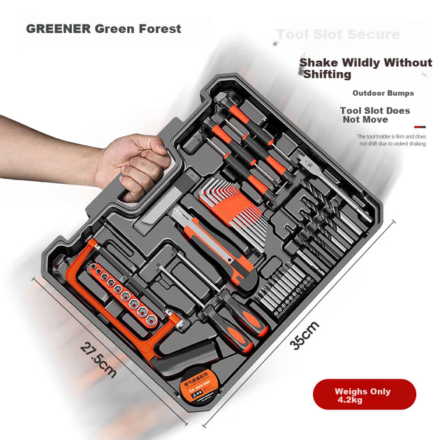 Набор инструментов для дома GREENER, руководство по эксплуатации, набор инструментов для электрика, плотника, специалиста по ремонту телекоммуникаций, полный набор инструментов. - изображение 8