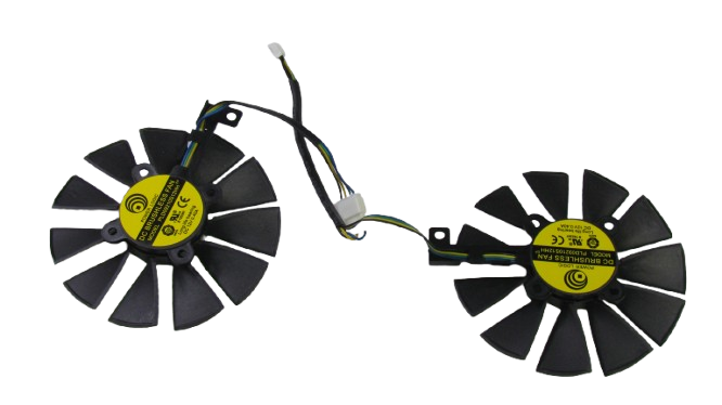 Вентилятор (кулер) Power Logic 3193 для відеокарт Asus Dual/Expedition комплект 2шт (PLD09210S12HH) - изображение 2