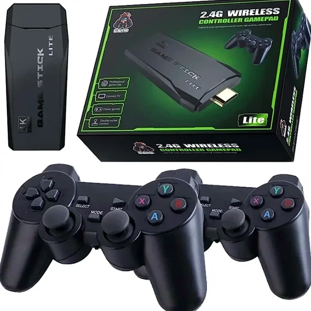Игровая приставка 64 ГБ беспроводная с двумя джойстиками для телевизора Game Stick Lite M8 - изображение 10