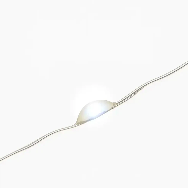 Светодиодная гирлянда USB 200 LED 2 метра 20 нитей холодный белый свет для украшения интерьера - зображення 4