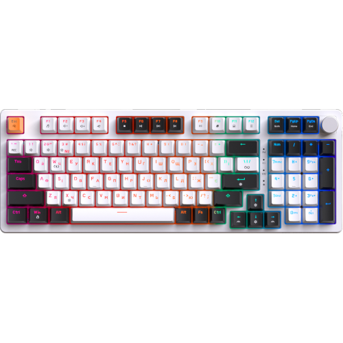 Клавіатура GamePro MK170W (Red) з Hot-Swap RGB White - Фото 1 Клавіатура GamePro MK170W (Red) з Hot-Swap RGB White - зображення 1