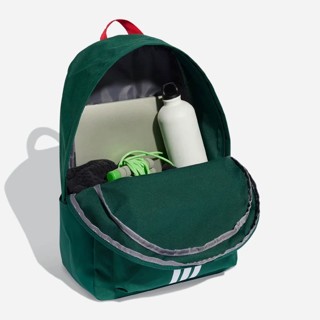 Рюкзак спортивный тканевый 27 л вмещает формат А4 Adidas Tiro Graphic Backpack Ii KD9878 Зеленый (4068805206979) - Фото 4 Рюкзак спортивный тканевый 27 л вмещает формат А4 Adidas Tiro Graphic Backpack Ii KD9878 Зеленый (4068805206979) - изображение 4