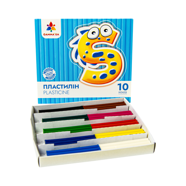 Пластилин восковый Gamma.UA Малята 10 цветов, 120 гр - Фото 1 Пластилин восковый Gamma.UA Малята 10 цветов, 120 гр - изображение 1