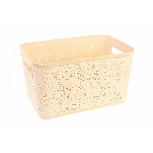 Кошик-плетінка для речей Stenson "Ажур" 18 л 29.5х40х19 см Beige (PB-584) - Фото 1 Кошик-плетінка для речей Stenson "Ажур" 18 л 29.5х40х19 см Beige (PB-584) - изображение 1