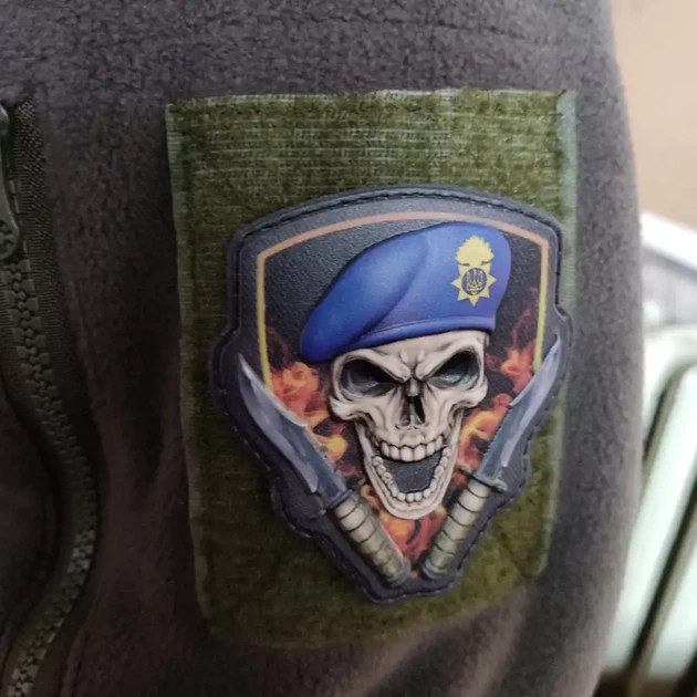 Патч / шеврон Череп у береті НГУ об'ємний - зображення 2