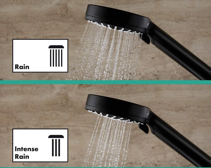 Ручний душ Hansgrohe Vernis Blend Vario EcoSmart 100 мм чорний матовий - зображення 3