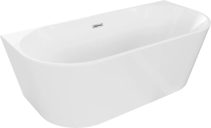 Отдельностоящая настенная ванна Mexen Oval 140 x 75 см белая - изображение 4
