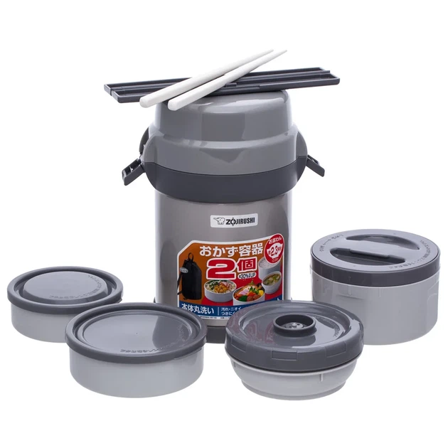 Набор для ланча ZOJIRUSHI SL-JAF14SA 1.23 л Gray - Фото 1 Набор для ланча ZOJIRUSHI SL-JAF14SA 1.23 л Gray - изображение 1