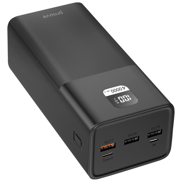 Повербанк 40000mAh 22.5W Proove Giant Lite Powerbank 3xUSB/Type-C/microUSB чорний (PBGI20312201) - Фото 1 Повербанк 40000mAh 22.5W Proove Giant Lite Powerbank 3xUSB/Type-C/microUSB чорний (PBGI20312201) - зображення 1