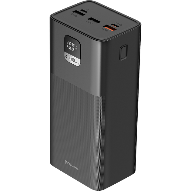Повербанк 40000mAh 22.5W Proove Giant Lite Powerbank 3xUSB/Type-C/microUSB чорний (PBGI20312201) - Фото 4 Повербанк 40000mAh 22.5W Proove Giant Lite Powerbank 3xUSB/Type-C/microUSB чорний (PBGI20312201) - зображення 4