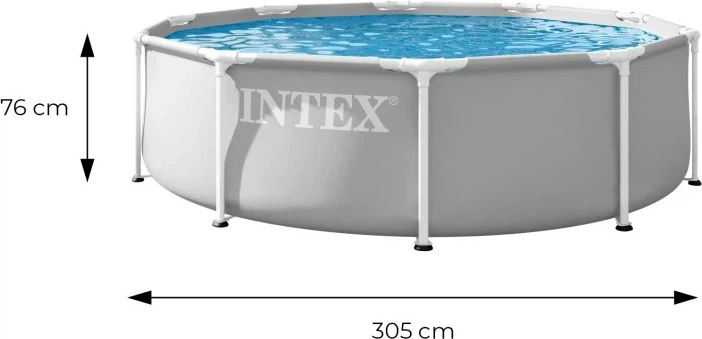 Каркасний басейн Intex круглий 305 x 76 см Сірий 26700ND (6941057431666) - зображення 3