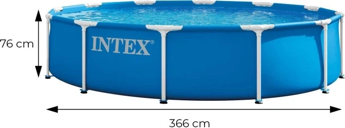 Каркасний басейн Intex круглий 366 x 76 см Синій 28210ND (6941057432052) - зображення 3