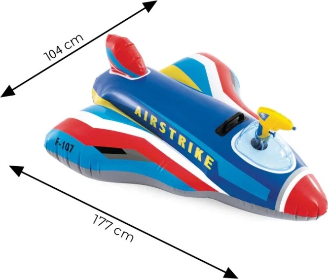 Samolot dmuchany Intex dla dzieci z działkiem wodnym 57531-BLUE (5905817012596) - obraz 4