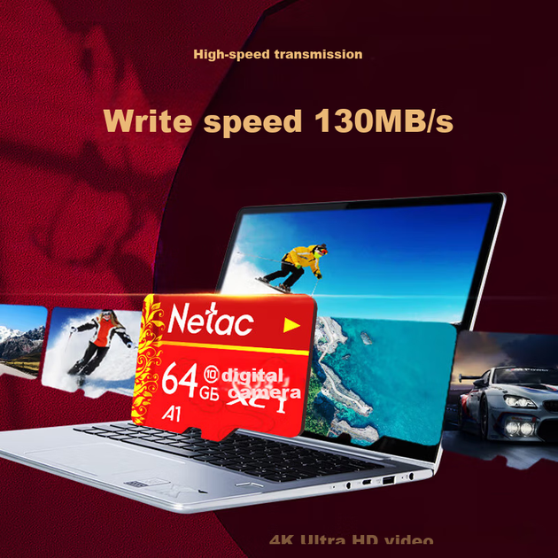 Карта памяти Netac microSDXC 64GB Class 10 UHS-I U1 A1 - Фото 5 Карта памяти Netac microSDXC 64GB Class 10 UHS-I U1 A1 - изображение 5
