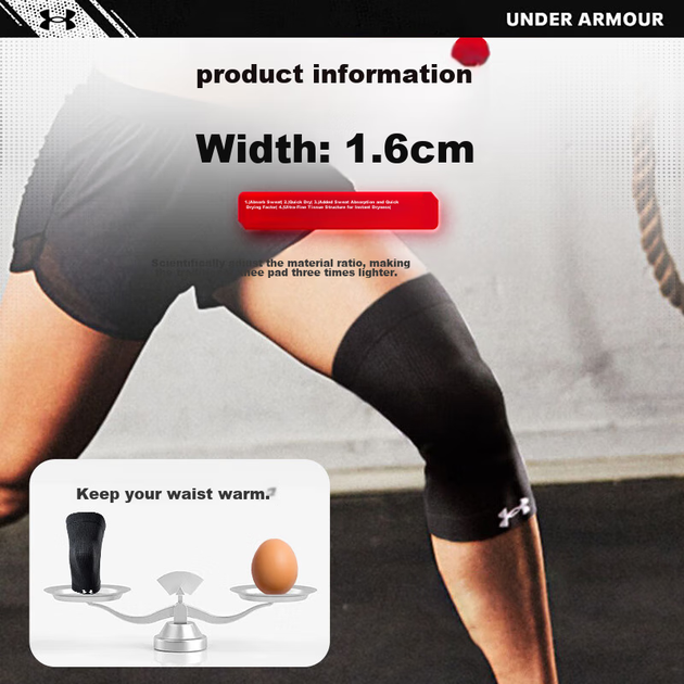 Наколінник Under Armour спортивний зігрівальний, унісекс, розмір XL - зображення 10