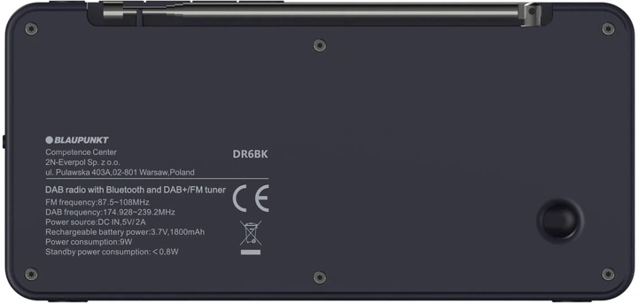 Radioodtwarzacz przenosny Blaupunkt DR6BK (5901750508691) - obraz 3