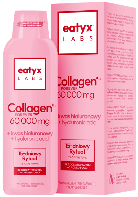 Kolagen EATYX Collagen Forever 60000 mg płyn 500 ml (5906874819159) - Zdjęcie 1 Kolagen EATYX Collagen Forever 60000 mg płyn 500 ml (5906874819159) - obraz 1