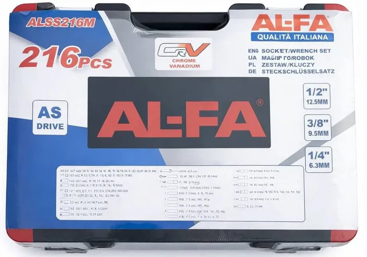 Професійний набір інструментів AL-FA ALSS216M 216 предметів - зображення 10