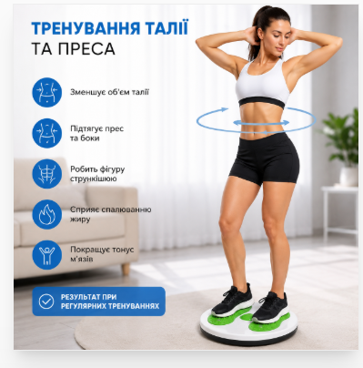 Диск здоровья массажный для фитнеса и похудения | Балансировочный твистер с массажными вставками - Фото 4 Диск здоровья массажный для фитнеса и похудения | Балансировочный твистер с массажными вставками - изображение 4