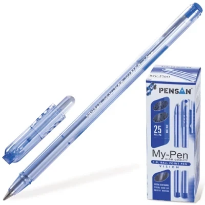 Ручка масляна синя My Pen Pensan 2210с - Фото 2 Ручка масляна синя My Pen Pensan 2210с - зображення 2