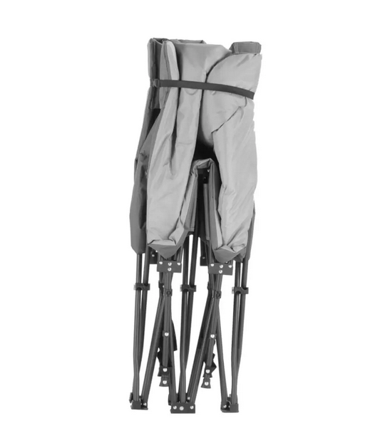 Складная туристическая кровать Bass Polska BH 31007 с матрасом и подушкой 198х68х40 см нагрузка до 180 кг серая - Фото 4 Складная туристическая кровать Bass Polska BH 31007 с матрасом и подушкой 198х68х40 см нагрузка до 180 кг серая - изображение 4