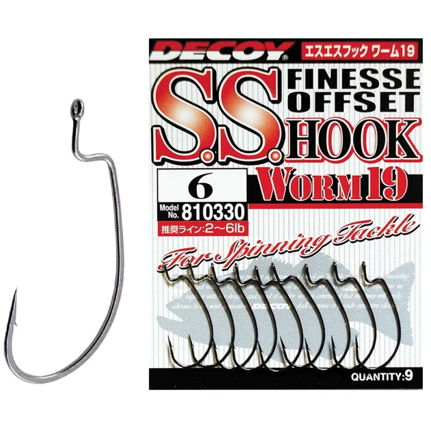 Крючок Decoy Worm19 S.S. Hook #4 (9 шт/уп) - Фото 1 Крючок Decoy Worm19 S.S. Hook #4 (9 шт/уп) - изображение 1
