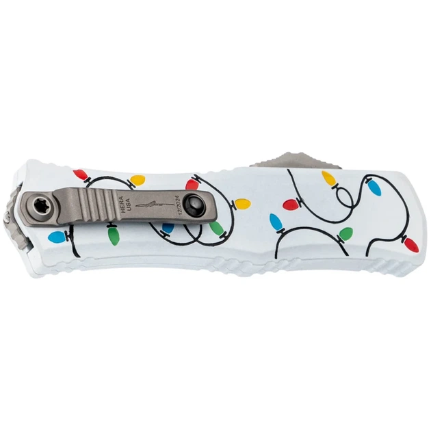 Нож Microtech Hera II Mini Double Edge Stonewash Christmas White - изображение 4