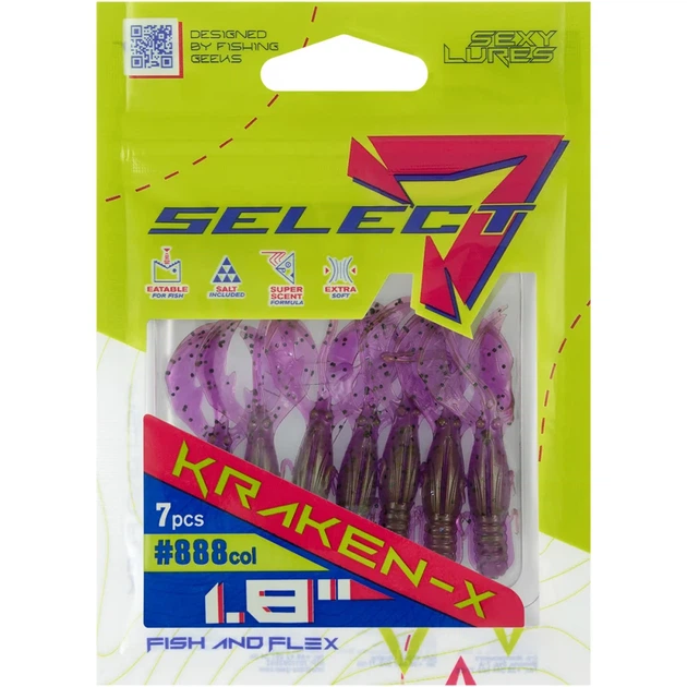 Силікон Select Kraken-X SE 1.8" #888 (7 шт/уп) - Фото 2 Силікон Select Kraken-X SE 1.8" #888 (7 шт/уп) - зображення 2