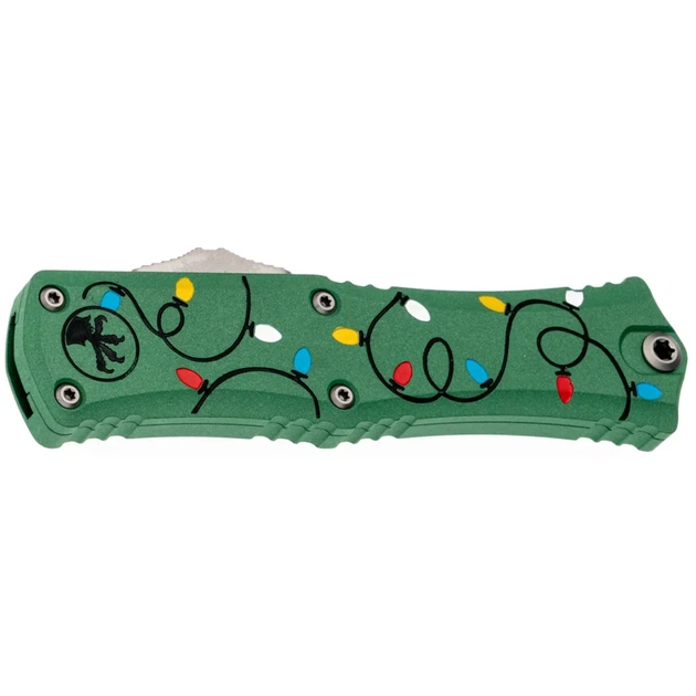 Нож Microtech Hera II Mini Double Edge Stonewash Christmas Green - изображение 3
