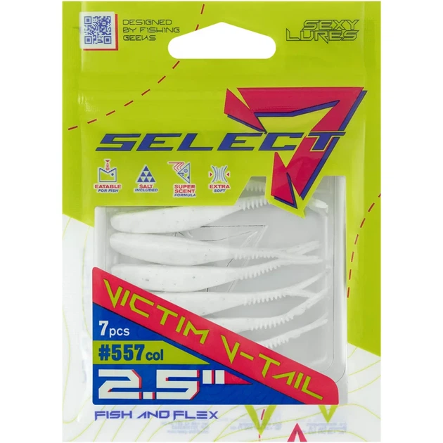 Силикон Select Victim V-Tail 2.5" #557 FE (7 шт/уп) - изображение 2