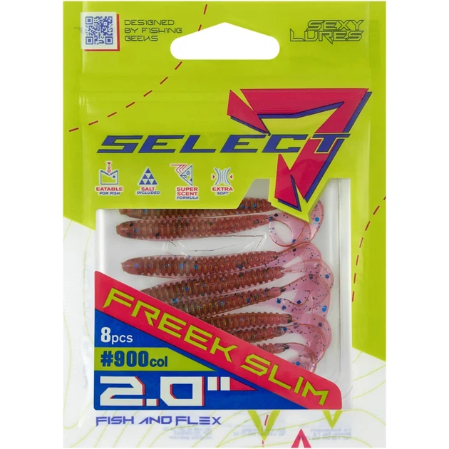 Силикон Select Freek Slim 2" #900 FE (8 шт/уп) - Фото 2 Силикон Select Freek Slim 2" #900 FE (8 шт/уп) - изображение 2