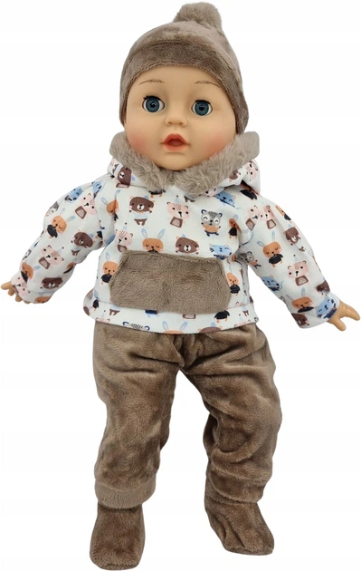 Lalka bobas MarioToys mówi i śpiewa po polsku + smoczek + butelka 45 cm (751) - obraz 4