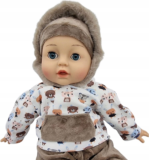 Lalka bobas MarioToys mówi i śpiewa po polsku + smoczek + butelka 45 cm (751) - obraz 8