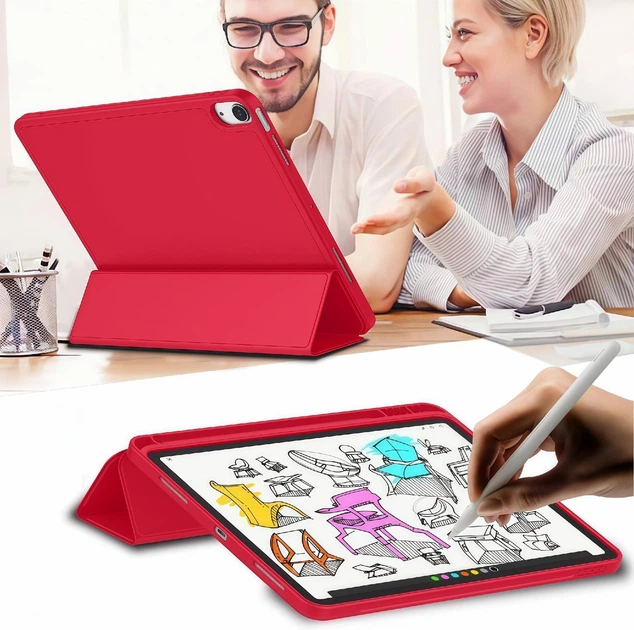 Чохол CoverSoft Apple iPad Air 11 (2025) with Pencil Holder, Red - зображення 7