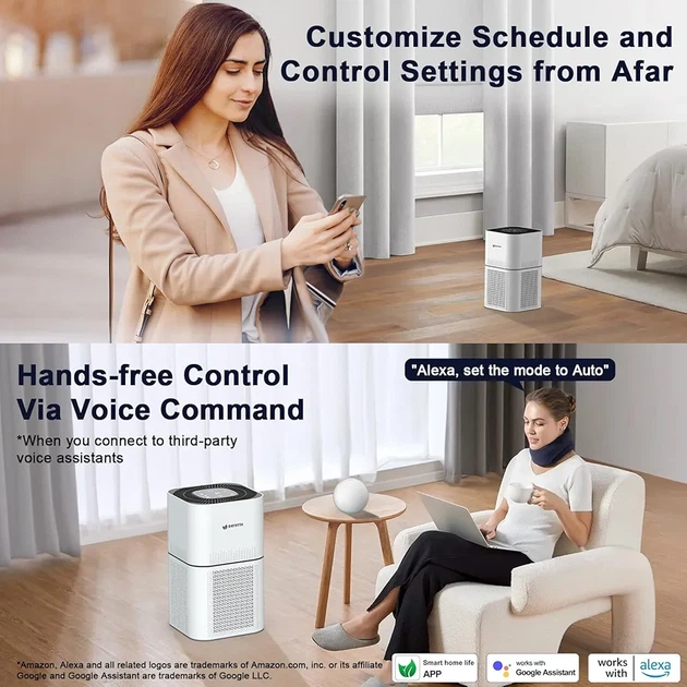 Dayette AP302 — Мощный очиститель воздуха для больших помещений Wi-Fi HEPA - изображение 9